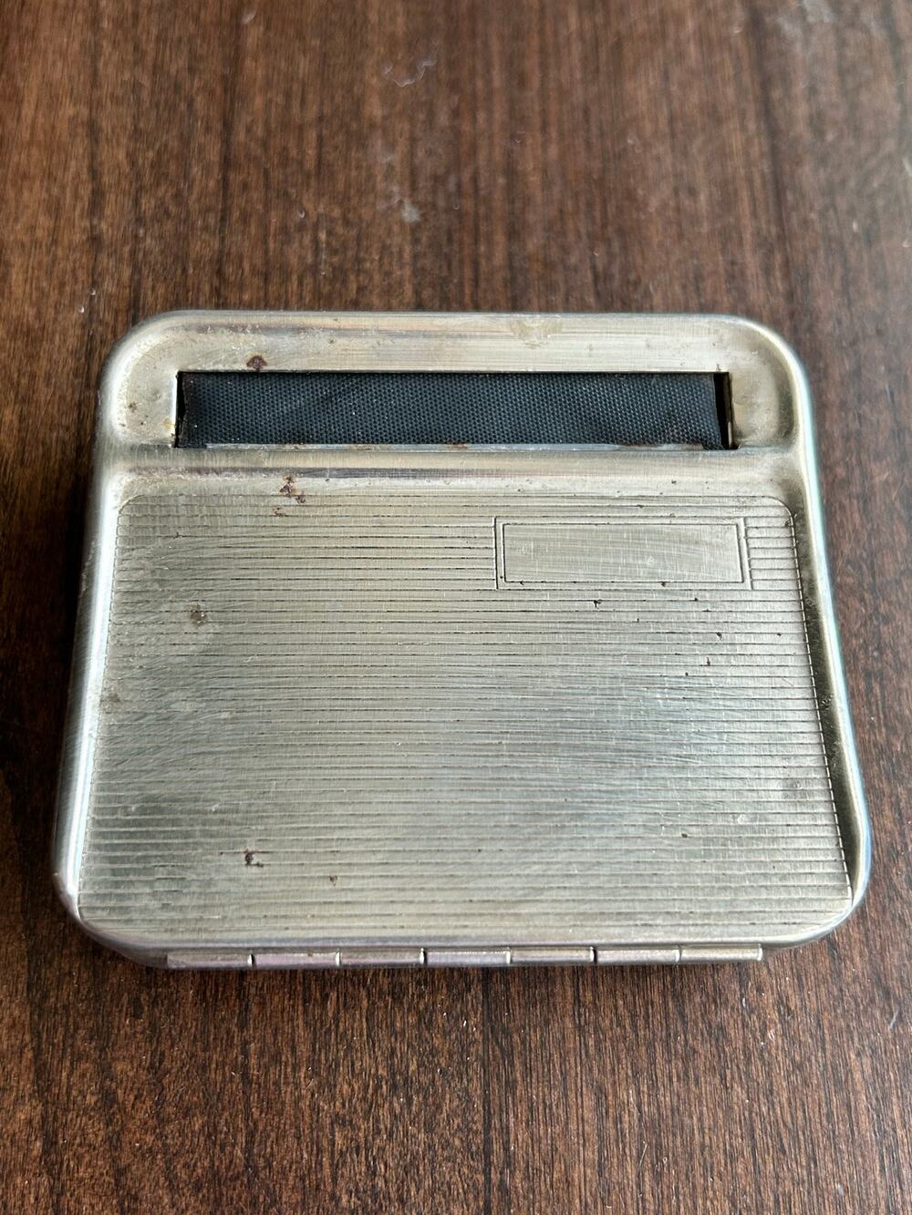 Vintage Rollbox Metal Cigarette Rolling Machine Tobacco Roller